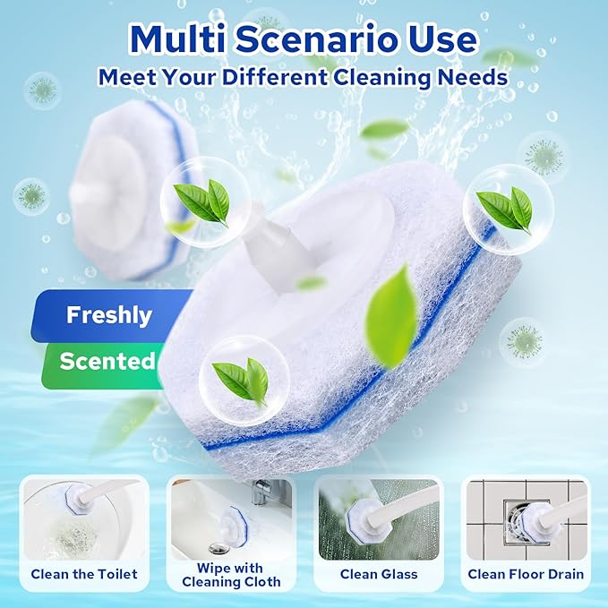 Cecailin® 60pcs Disposable Toilet Brush. Bathroom Cleaning. Disposable Bowl Cleaners Compatible with Most Toilet Brushes-Ruum Studio Home