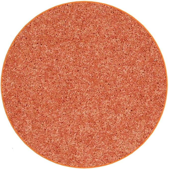 KOECKRITZ Soft and Colorful Kids Classroom Area Rugs (Passes Flammability Pill Test) Many Sizes and Bright Colors to Select from (9' Round, Tangerine)-Ruum Studio Home