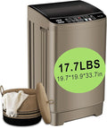 17.7 lbs Full Automatic Washing Machine with LED Display Compact Washing Machine with Drain Dump, 10 Wash Programs and 8 Water Levels Ideal for Dorms, Apartments, RV, Gold, KB03 GOLD6-3-Ruum Studio Home