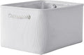TheWarmHome Fabric Storage Bin, Large 1 Pack 15.7L*11.8W*8.3H Storage Basket for Home Storage and Organization, Shelf Basket with Cover for Living Room Bedroom Closet（White-Ruum Studio Home