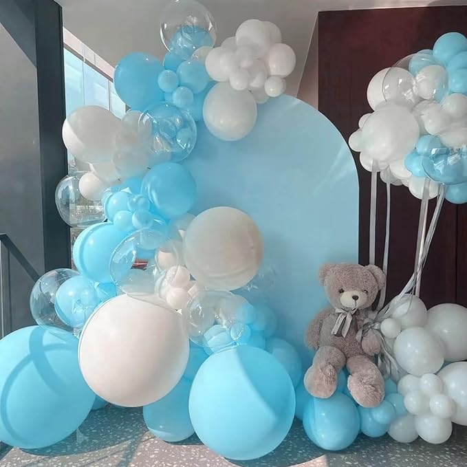 130pcs Pale Aqua Balloons Different Sizes 18" 12" 10" 5" Aqua Blue Latex Balloon Garland Arch Kit for Birthday Baby Shower Graduation Wedding Gender Reveal Anniversary Party Decorations-Ruum Studio Home