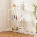 Acrylic Console Table, 29.53" Modern Entryway Table with Storage Shelves, 3 Tier Layer Storage for Foyer, Living Room, Clear.-Ruum Studio Home