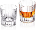 KAMMAK Crystal Whiskey Glasses Set of 2, Handcrafted 7.1oz Old Fashioned Glasses Stemless, Luxury Hand Blown Cocktail Glasses, Scotch Cup for Women, Men Gift for Bourbon Barware, Home Bar-Ruum Studio Home