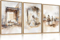 HPINUB Jesus Easter Framed Canvas Wall Art Set,Large Religious Christian Bible Verse Wall Decor,Resurrection Sunday Artwork for Living Room,Church Christian Easter Gift -24"x36"x3-Ruum Studio Home
