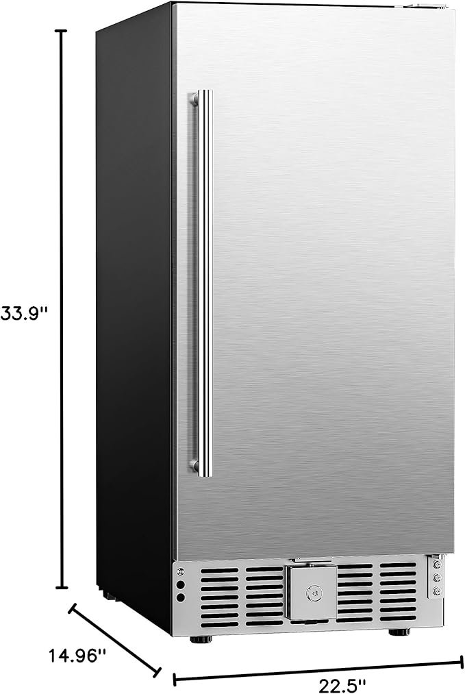 EUHOMY Beverage Refrigerator 15 Inch, Under Counter 127 Can Beverage Fridge with Stainless Steel Door, Beverage Cooler Built-in and Undercounter Drink Fridge - Soda Cola-Ruum Studio Home