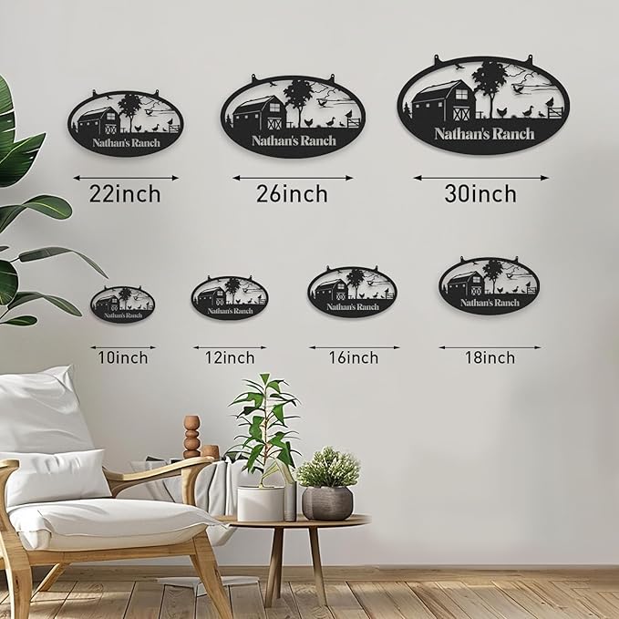 Personalized Metal Farm Signs, Custom Rustic Ranch Decor, Farmhouse Outdoor Decor, Custom Last Name Sign, Large Metal Wall Art, Outdoor Barn Sign, Family Farm Sign, Farmer Ranch Gifts-Ruum Studio Home