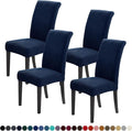 Joccun Chair Covers for Dining Room Set of 4, Dining Chair Slipcovers Stretch Dining Room Chair Covers Seat Protector,Washable Parsons Chair Cover for Home,Hotel,Banquet(Navy,4 Pack)-Ruum Studio Home