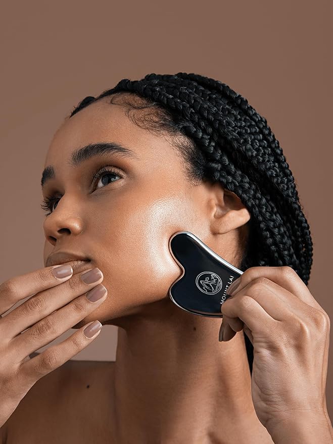 Mount Lai Stainless Steel Gua Sha Facial Tool – The Element of Refinement – Professional Grade Steel Face Sculpting Tool for Lymphatic Drainage, Puffiness Reduction & Refined Results-Ruum Studio Home