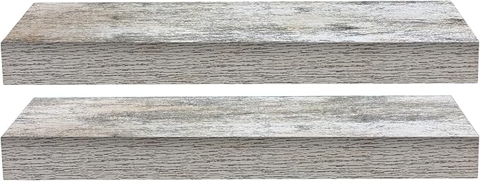 Sorbus Floating Shelves, Wall Shelves for Bedroom, Kitchen, Living Room, Bathroom Shelves Over The Toilet, Office, Home Decor, Farmhouse, 16 Inch Wall Mounted Rustic Floating Shelves for Wall, 2 Pack-Ruum Studio Home
