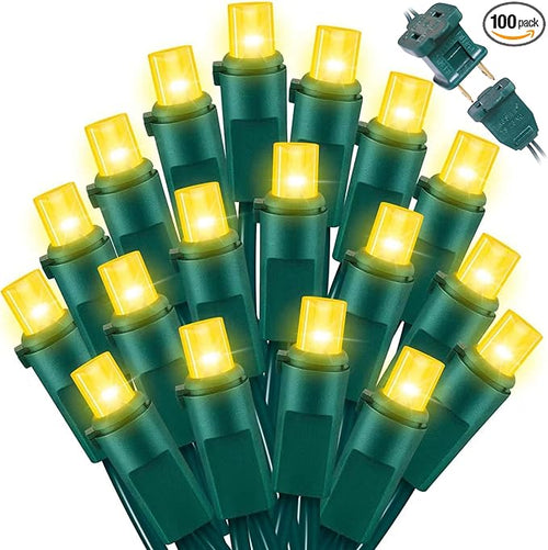 100 Count Yellow - String Lights - 21.6FT LED Christmas Lights, Mini led Lights for Indoor Outdoor Home Holiday Party Wedding Independence Day Decoration-Ruum Studio Home