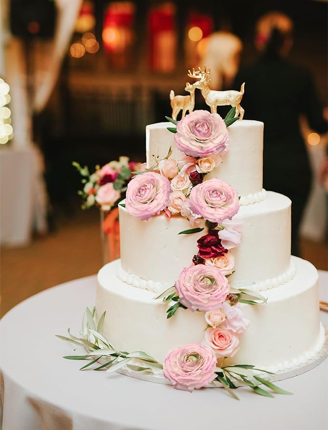 IPOPU 4PCS Real Touch Purple Ranunculus Artificial Flowers Faux Ranunculus Flowers for Vase Real Look Silk Peonies Fake Peony Flowers for Home Indoor Wedding Centerpieces for Table Decor (Purple Edge)-Ruum Studio Home