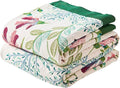 Boho Throw Blanket for Bed, 100% Cotton Soft Rustic Quilt Fall Blanket, 80" 90" Floral Printed Farmhouse Decor Bed Blankets, All Season Rustic Reversible Bohemian Throw Quilt-Ruum Studio Home