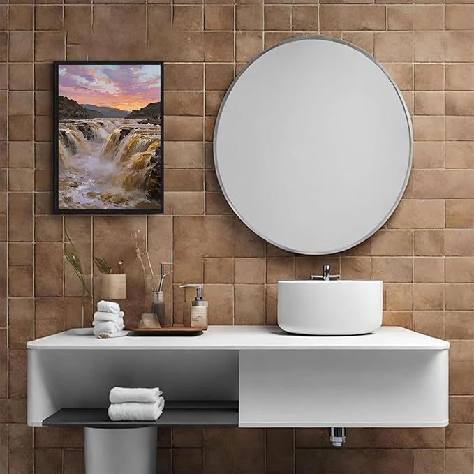 The surging waterfall scenery in the canyon is suitable for posting in the living room bedroom and office landscape posters-Ruum Studio Home
