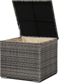 Super Patio Outdoor Patio Storage Box Waterproof, Wicker Storage Bin Deck Box for Cushions, Garden Tools, 88 Gallon, Gray-Ruum Studio Home