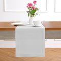 Solino Home Linen Table Runner 36 Inches - 100% Pure Linen Silver Cloud Table Runner 14 x 36 Inch Ideal for Dresser and Coffee Tables - Fall, Autumn, Thanksgiving - Fete-Ruum Studio Home