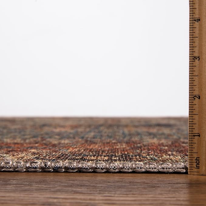 Keen Home Design 8x10 Rug - Machine Washable Area Rug with Non-Slip Backing, Ideal for Living Room, Dining Room, Bedroom - Vintage, Easy Clean, Durable, Low Pile Rug - (8' x 10')-Ruum Studio Home