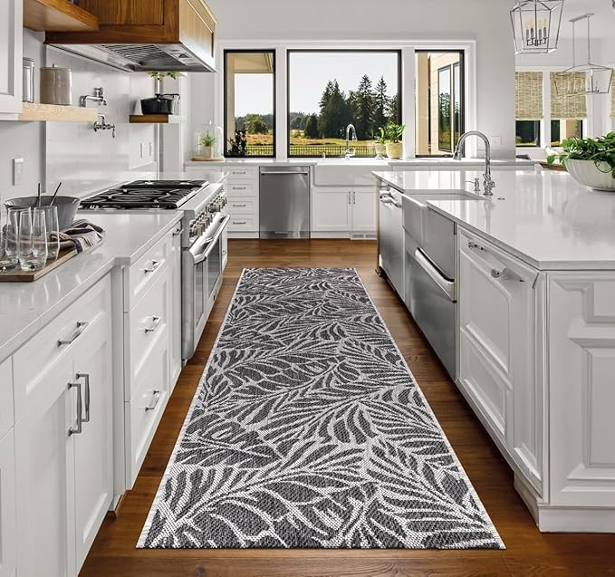 Keen Home Design Terrace Outdoor Runner Rug - 2x8 Washable Indoor/Outdoor Rug for Patio, Kitchen, Balcony, Beach, Garden, Deck and Porch, Size: 2'2"x7'7"-Ruum Studio Home