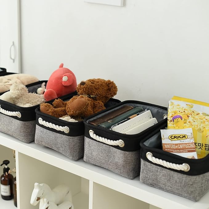 Fabric Storage Cubes - Closet Storage Bins Storage Baskets for Organizing with Handles Organization and Storage 11.8 (L) x 7.8 (W) x 5.2 (H) inches-Ruum Studio Home