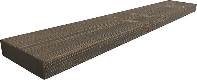 Joel's Antiques - 54 Inch Wooden Floating Shelves for Wall - 54x8x2 in - Made of Natural Wood - Long Heavy Duty Rustic Wall Shelves for Bedroom - Perfect for Living Room, Kitchen - Grey-Ruum Studio Home