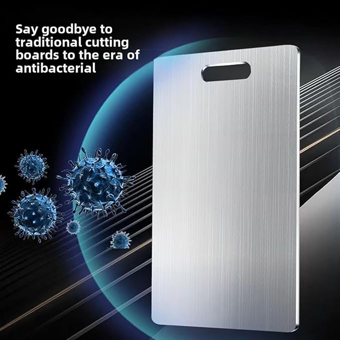 Titanium Cutting Board, New Upgrade Pure Titanium Cutting Boards for Kitchen,Food Grade 316 Stainless Steel Cutting Board，Double sided Dishwasher Safe 18.1 * 11.8inch-Ruum Studio Home