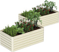 6x3x2 ft Raised Garden Bed, Large Metal Planter Raised Beds, Planters for Outdoor Plants for Vegetables, Flowers, Herbs, Fruits, and Succulents.(2 Pcs, Yellow)-Ruum Studio Home