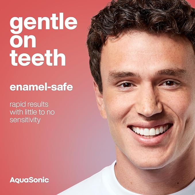 AquaSonic Professional Teeth Whitening Strips - Enamel Safe Teeth Whitening with Hydrogen Peroxide - Easy to Use, Non-Slip, Affordable & Effective (Watermelon)-Ruum Studio Home