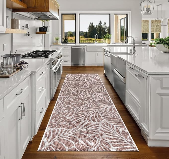 Keen Home Design Terrace Outdoor Runner Rug - 2x10 Washable Indoor/Outdoor Rug for Patio, Kitchen, Balcony, Beach, Garden, Deck and Porch, Size: 2'2"x9'11"-Ruum Studio Home