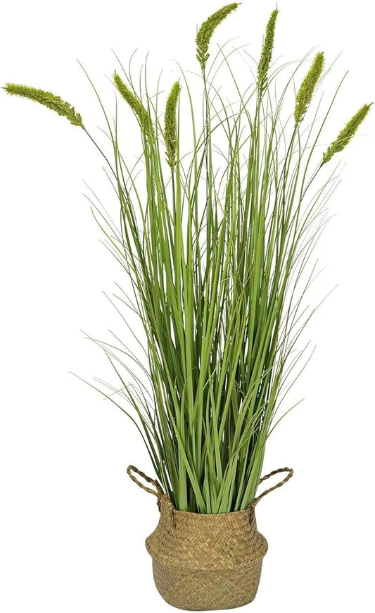 Green Onions Fake Plants,Artificial Plants Indoor, Fake Grass Decor Green Plant Fake Outdoor Flowers Fake Succulents,Artificial Tall Grass Plants with Pots House Decorative (47" 1 Pack)-Ruum Studio Home