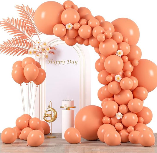 130pcs Peach Balloons Different Sizes 18" 12" 10" 5" Pastel Orange Latex Balloon Garland Arch Kit for Birthday Baby Shower Graduation Wedding Gender Reveal Anniversary Party Decorations-Ruum Studio Home