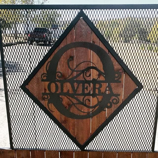 Custom Metal Last Name Monogram Sign – Personalized Wedding, Housewarming, or Outdoor Wall Decor-Ruum Studio Home
