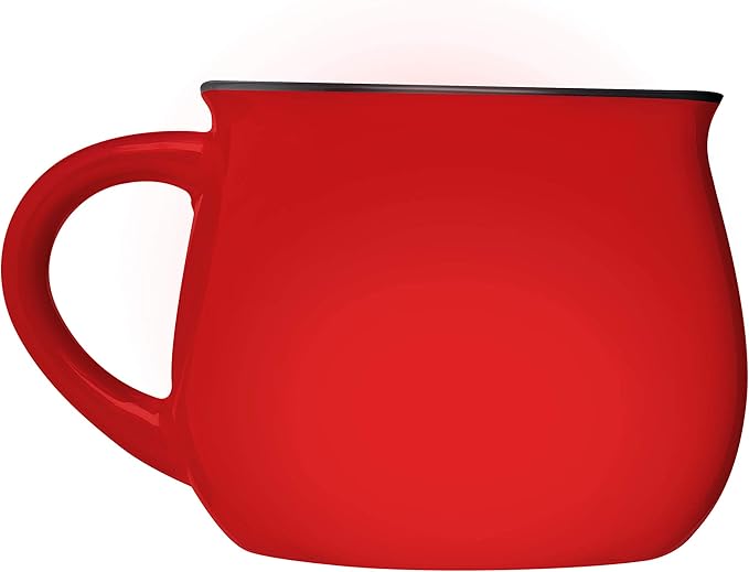 DISCOUNT PROMOS Glazed Campfire Coffee Mugs 12 oz. Set of 10, Bulk Pack - Perfect for Coffee, Tea, Espresso, Hot Cocoa, Other Beverages - Red-Ruum Studio Home