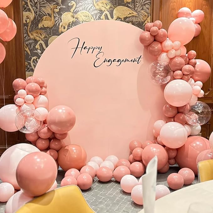 130pcs Retro Pink Balloons Different Sizes 18" 12" 10" 5" Blush Pink Latex Balloon Garland Arch Kit for Birthday Baby Shower Valentine's Day Wedding Anniversary Party Decorations-Ruum Studio Home