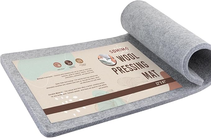 Somime 22x61" Wool Pressing Mat, 100% New Zealand Wool Ironing Mat, Felted Wool Ironing Board for Sewing, Quilting, DIY Crafts, and Embroidery-Ruum Studio Home
