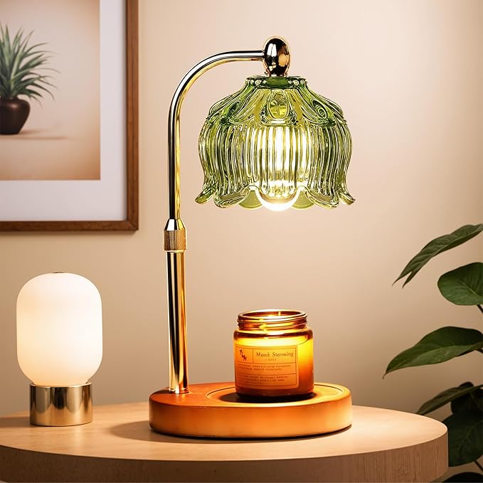 GEEZO Fragrance Candle Warmer Lamp，Electric Candle Warmer with Timer & Dimmer，Mom Christmas Birthday Gifts for Women, House Warming Gifts New Home Bedroom Decor-Ruum Studio Home