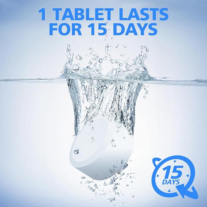 USKICH Toilet Bowl Cleaner Tablets 20 PACK, Bathroom Automatic Toilet Tank Cleaners with Bleach, Slow-Releasing Household Toilet Cleaners for Deodorizing, Descaling, against Tough Stains-Ruum Studio Home