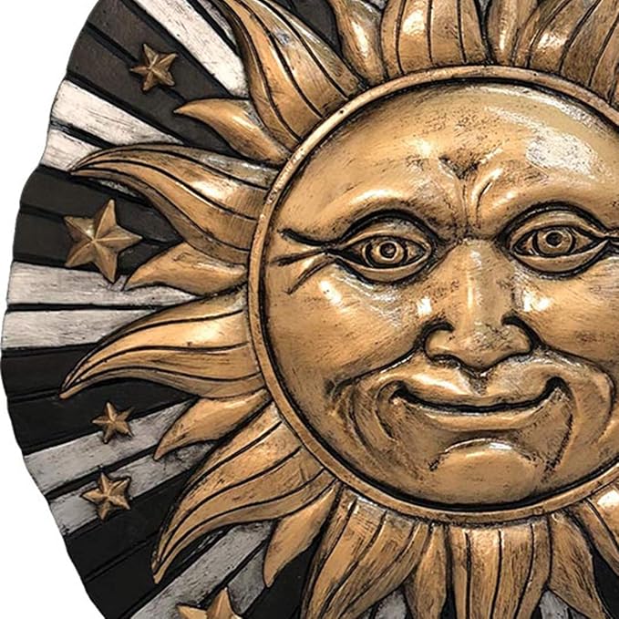 Spoontiques - Garden Décor -Sunface Stepping Stone - Decorative Stone for Garden-Ruum Studio Home