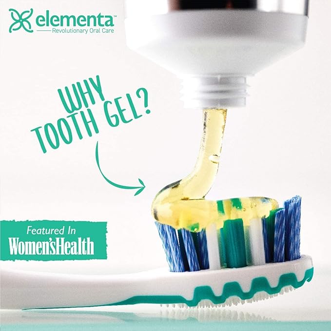 Elementa Silver Non-Foaming Toothpaste Wintermint Flavor | 5 in 1 Teeth Whitening Gel 4 Fl oz | Dentist Formulated All Natural | Professional Whitening Gel | Fluoride Free | Fresh Breath-Ruum Studio Home
