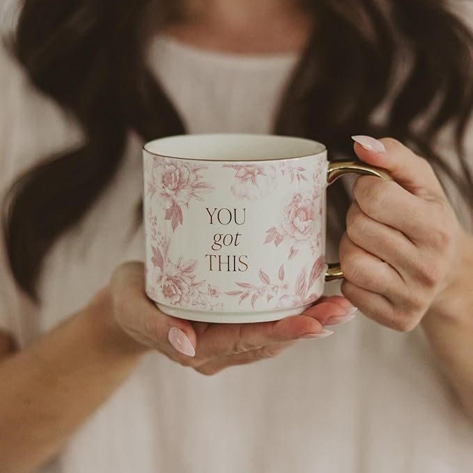 Sweet Water Decor You Got This Gold Handle Coffee Mugs - 17oz Cute Coffee Mugs for Hot & Cold Drinks - Spring Home Decor and Gift - Ideal Tea & Espresso Cups-Ruum Studio Home