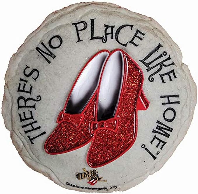 Spoontiques Ruby Slippers Stepping Stone - Wizard of Oz Decorative Garden Stone for Yard, Patio, Garden or Walkway - Outdoor or Indoor Home Decor-Ruum Studio Home