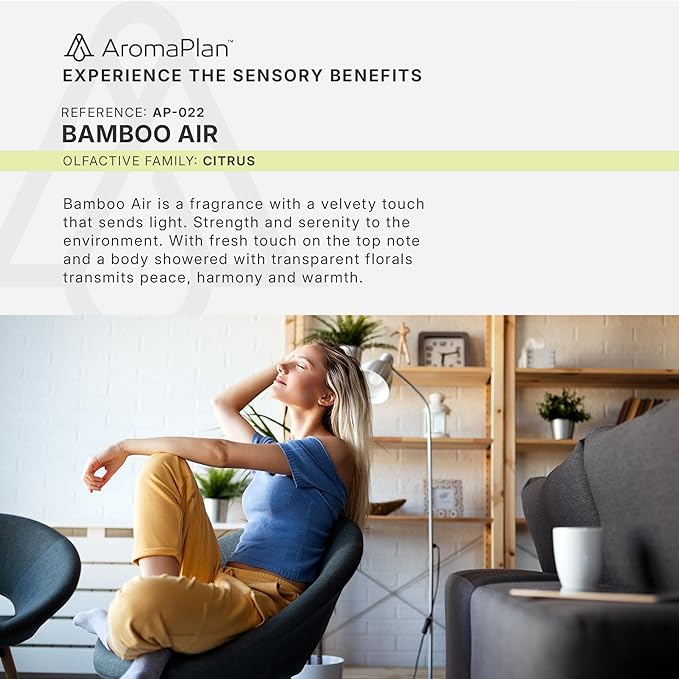 Aromaplan Hotel Scents Bamboo Air 5 Fl Oz (2 Pack), Luxury Aroma & Hotel Fragrance Diffuser Oil- Hotel Diffuser Oil for Aromatherapy- USA Made, Bigger Bottle, Bolder Aroma & Longer Lasting-Ruum Studio Home