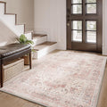 AMOAMI-3X5 Area Rug-Soft Washable Vintage Throw Accent Rugs for Living Room, Entryway, Bedroom, Kitchen, Bathroom, Laundry Room, Kitchen, Bathroom, Bedside, No Slip Pink-Ruum Studio Home