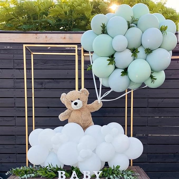 130pcs Mint Green Balloons Different Sizes 18" 12" 10" 5" Pastel Light Green Balloons for Boys Girls Birthday Baby Shower Gender Reveal Wedding Decorations-Ruum Studio Home