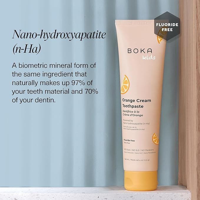 Boka Fluoride Free Toothpaste Nano Hydroxyapatite Toothpaste - Orange Cream Flavor, 4 oz 1Pk US Manufactured-Ruum Studio Home