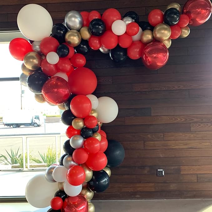 130pcs Red Balloons Different Sizes 18" 12" 10" 5" Party Latex Balloons for Valentine's Day Birthday Christmas Baby Shower Wedding Anniversary Party Decorations-Ruum Studio Home