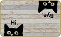 Mingnei Hi Bye Cat Welcome Doormat - Door Mat for Home Kitchen Entrance, Funny Black Cat Lover Floor Mat for Indoor/Outdoor Entryway Rug 30x17 (Grey)-Ruum Studio Home