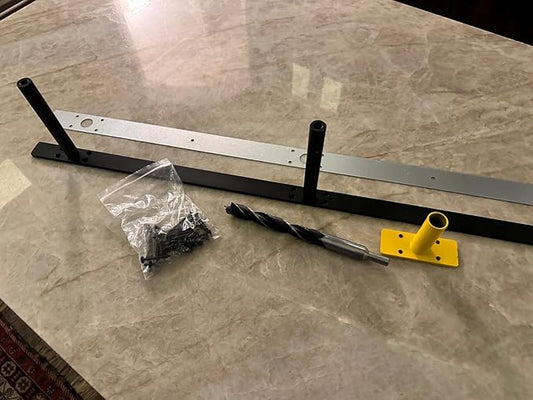 38'' Heavy-Duty Floating Shelf Bracket, Hidden Shelf Bracket for Fireplace Racks and Shelves, if Installed on Studs, max Load of 210 pounds, 38 inches (with Ease kit)-Ruum Studio Home
