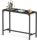ODK 39 Inch Outdoor Bar Table, Patio Counter Bar Height Table with Weather Resistant Waterproof Top for Hot Tub Garden, Yard, Balcony, Poolside, Indoor (Black)-Ruum Studio Home