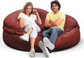 Bean Bag Chair for Adults 4FT,Soft Removable Cover for Teens/Girls Bedroom,Fluffy Giant Round Floor Beanbag Lounger Chairs (No Filler,Claret)-Ruum Studio Home