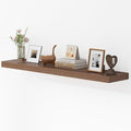 Dreamland 48 Inches Floating Shelves for Wall, 9.3" Deep Long Floating Shelves Set of 1, Large Display & Storage Shelf, Wall Shelf for Bathroom Bedroom Living Room Kitchen Office, Walnut-Ruum Studio Home