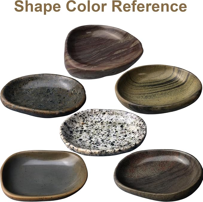 Handmade Decorative Bowl - Natural River Stone Pebble Artisan Crafted Serving Dish | 4-6 Inch Unique Decorative Tray for Home Centerpiece, Jewelry Holder (Brown)-Ruum Studio Home